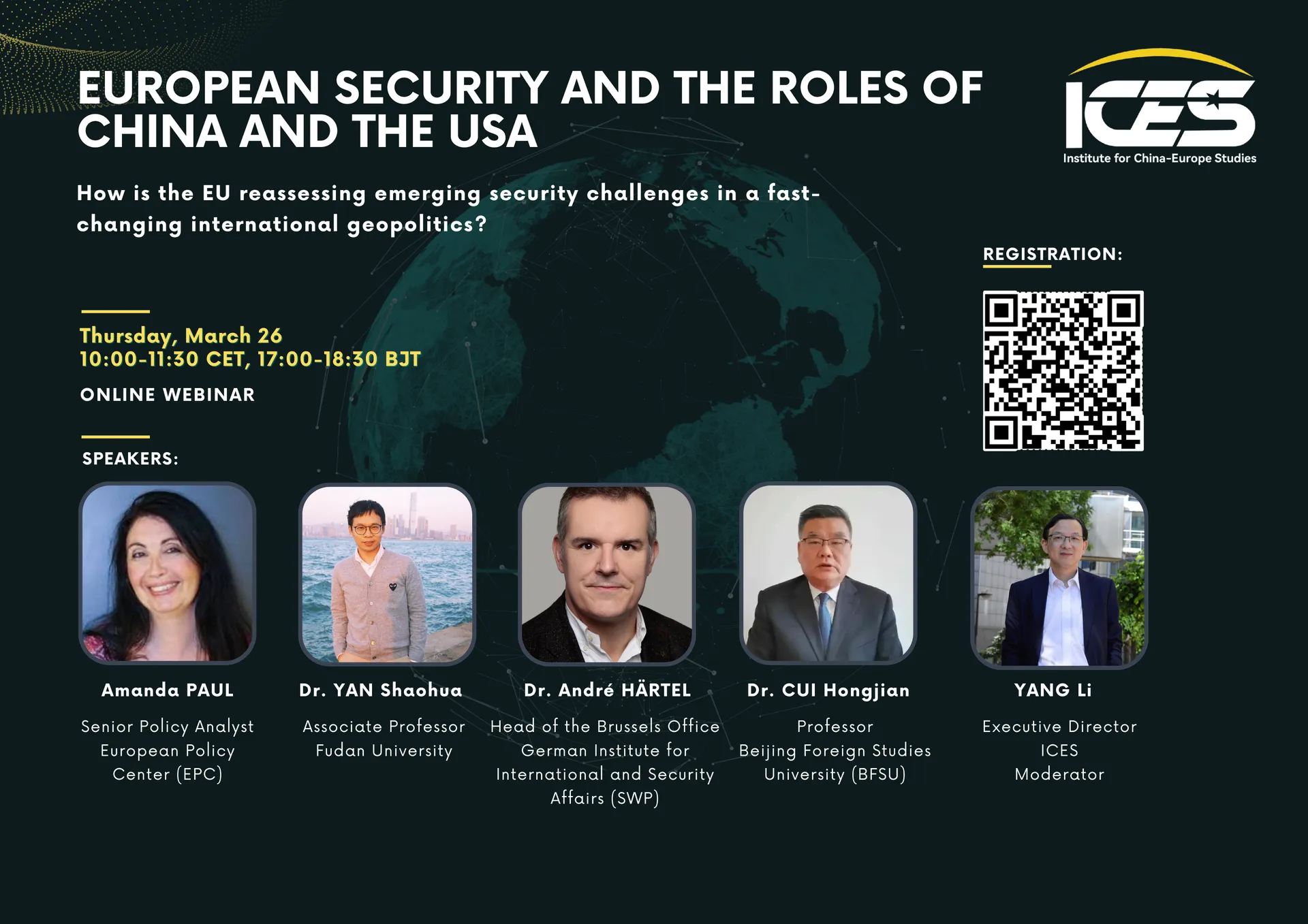 ICES Webinar | European Security and the Roles of China and the USA