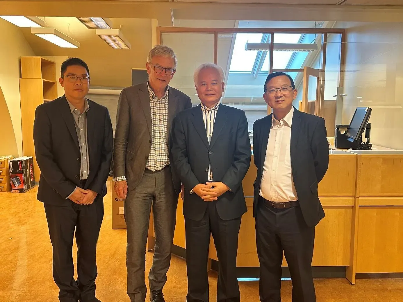 Meeting of the HuaYang delegation and Li Yang with Stein Tønnesson in Oslo, September 2025