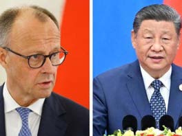 Xi Jinping and Friedrich Merz call