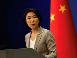 Chinese spokesperson at press conference