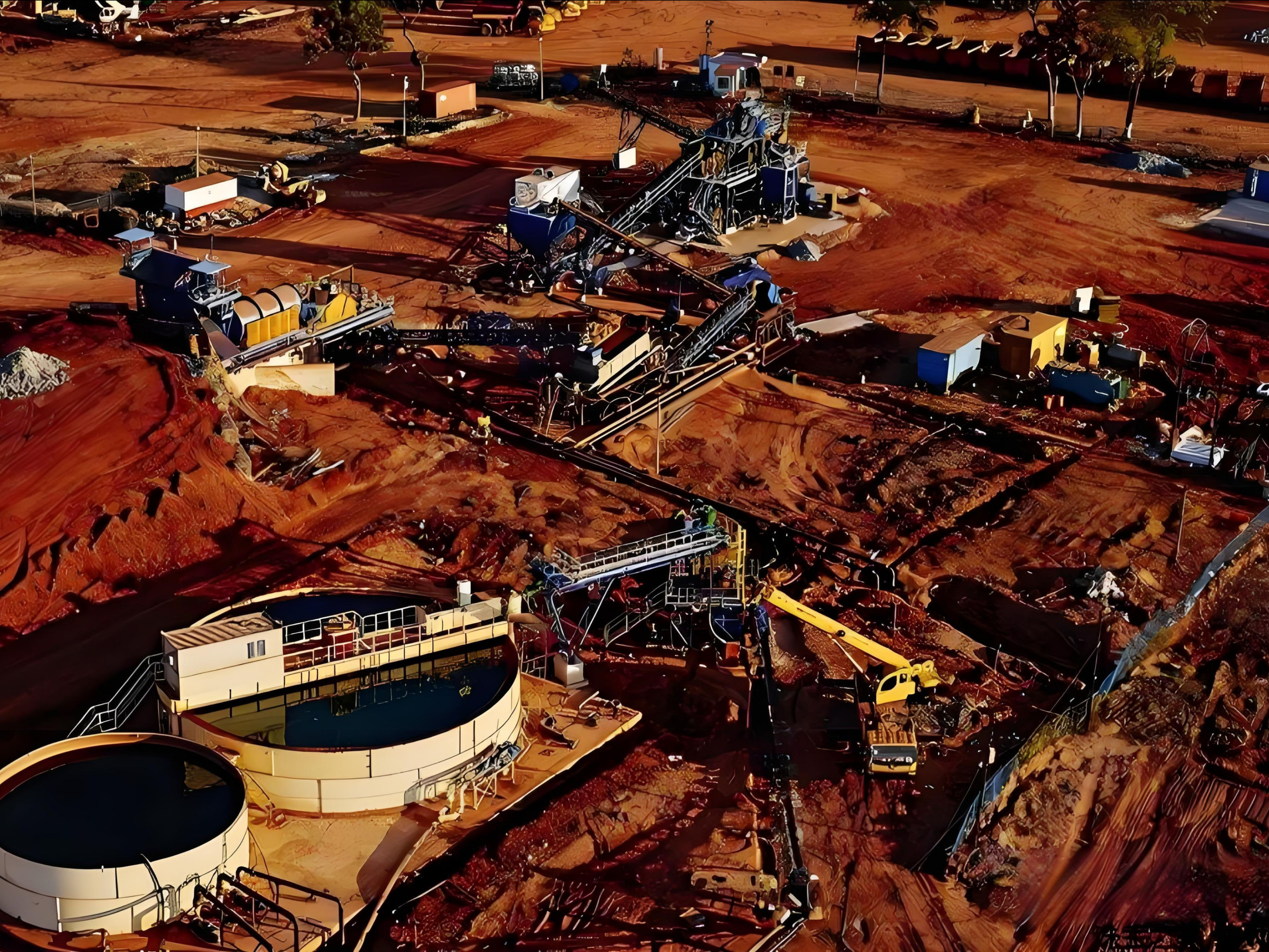 Rare earth mining site