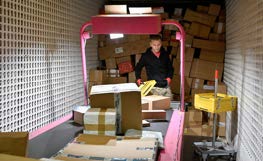 E-commerce parcels warehouse