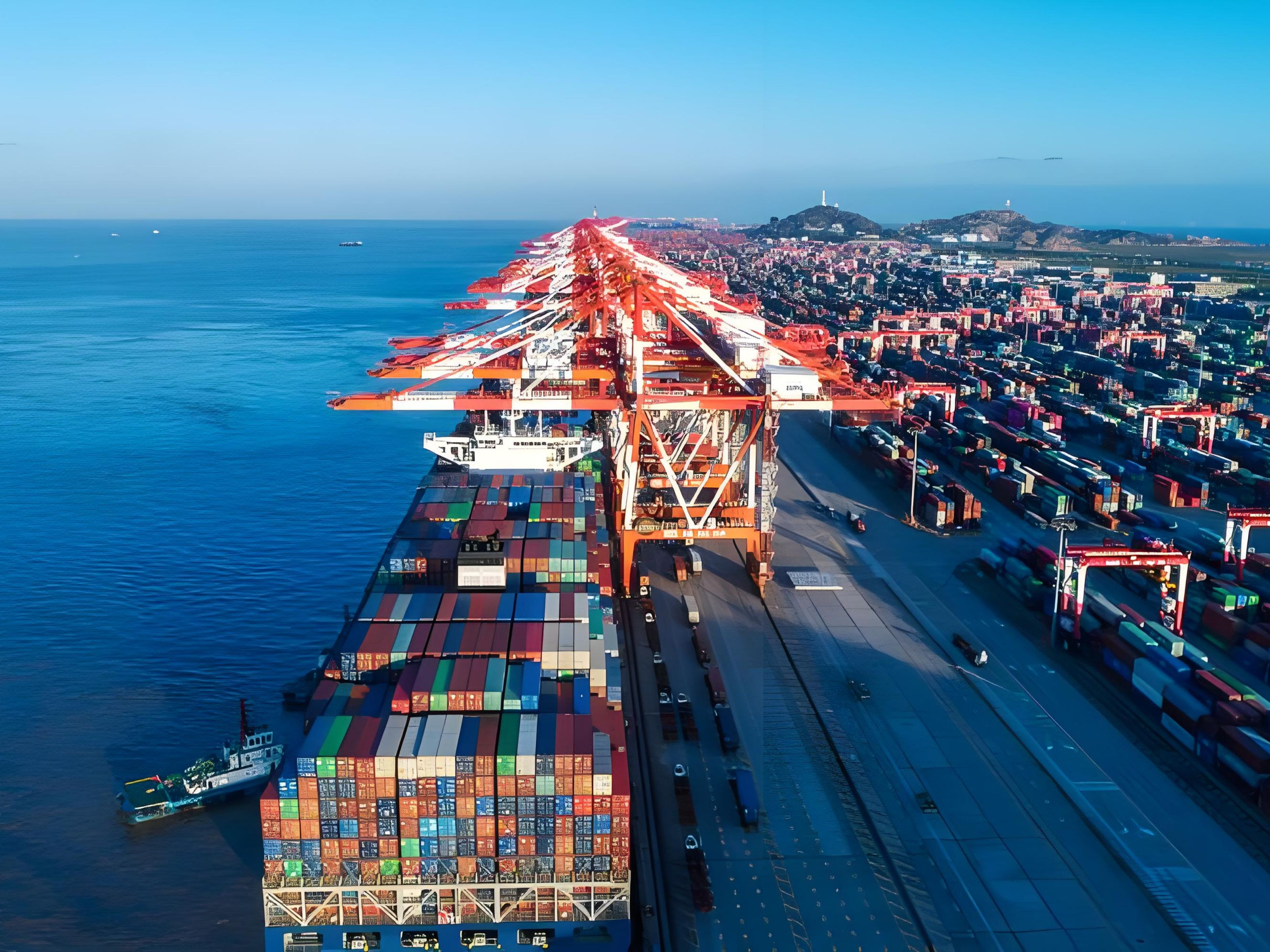 Container port representing EU-Asia trade