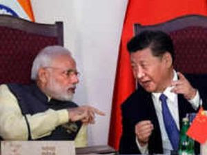 Modi and Xi Jinping at a summit