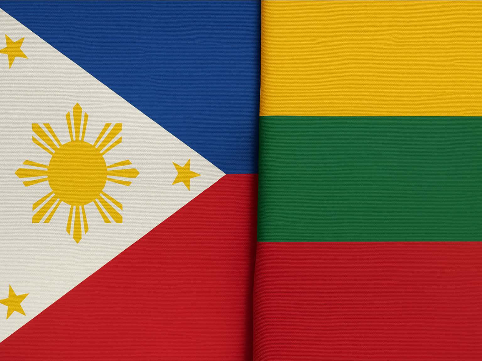 Flags of the Philippines and Lithuania