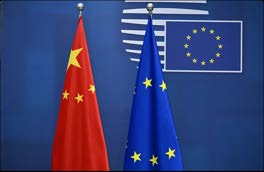China and EU flags