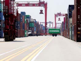 Cargo containers in China