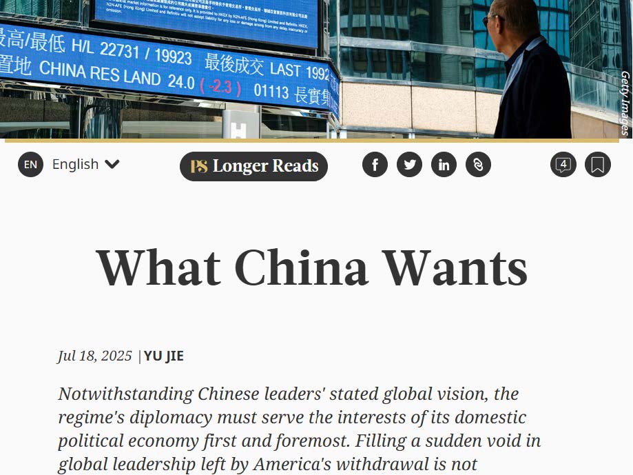 What China Wants article