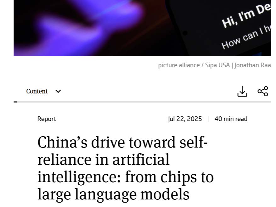 China AI self-reliance