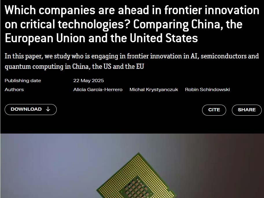 Bruegel report on frontier innovation