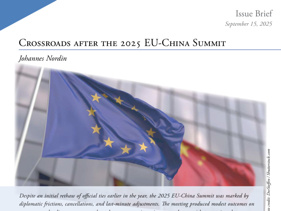 ISDP publication screenshot: Crossroads after the 2025 EU-China Summit
