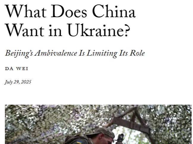 What Does China Want in Ukraine?