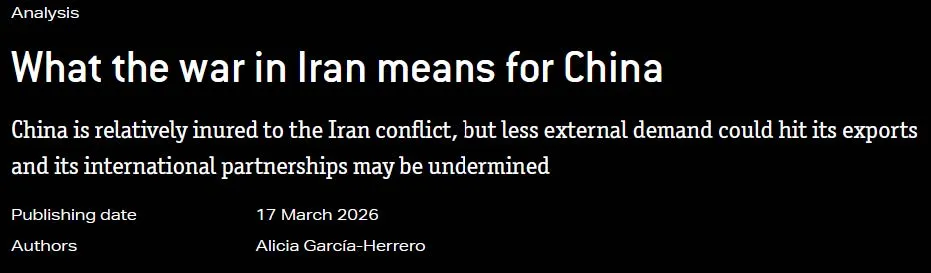 What the war in Iran means for China