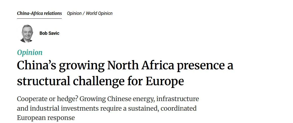 China's growing North Africa presence a structural challenge for Europe