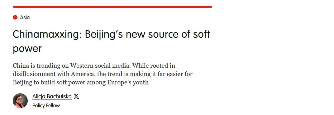 Chinamaxxing: Beijing's new source of soft power