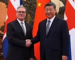 Keir Starmer meeting Chinese President Xi Jinping in Beijing