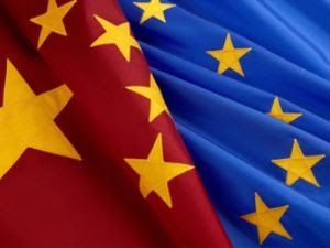 EU and China flags