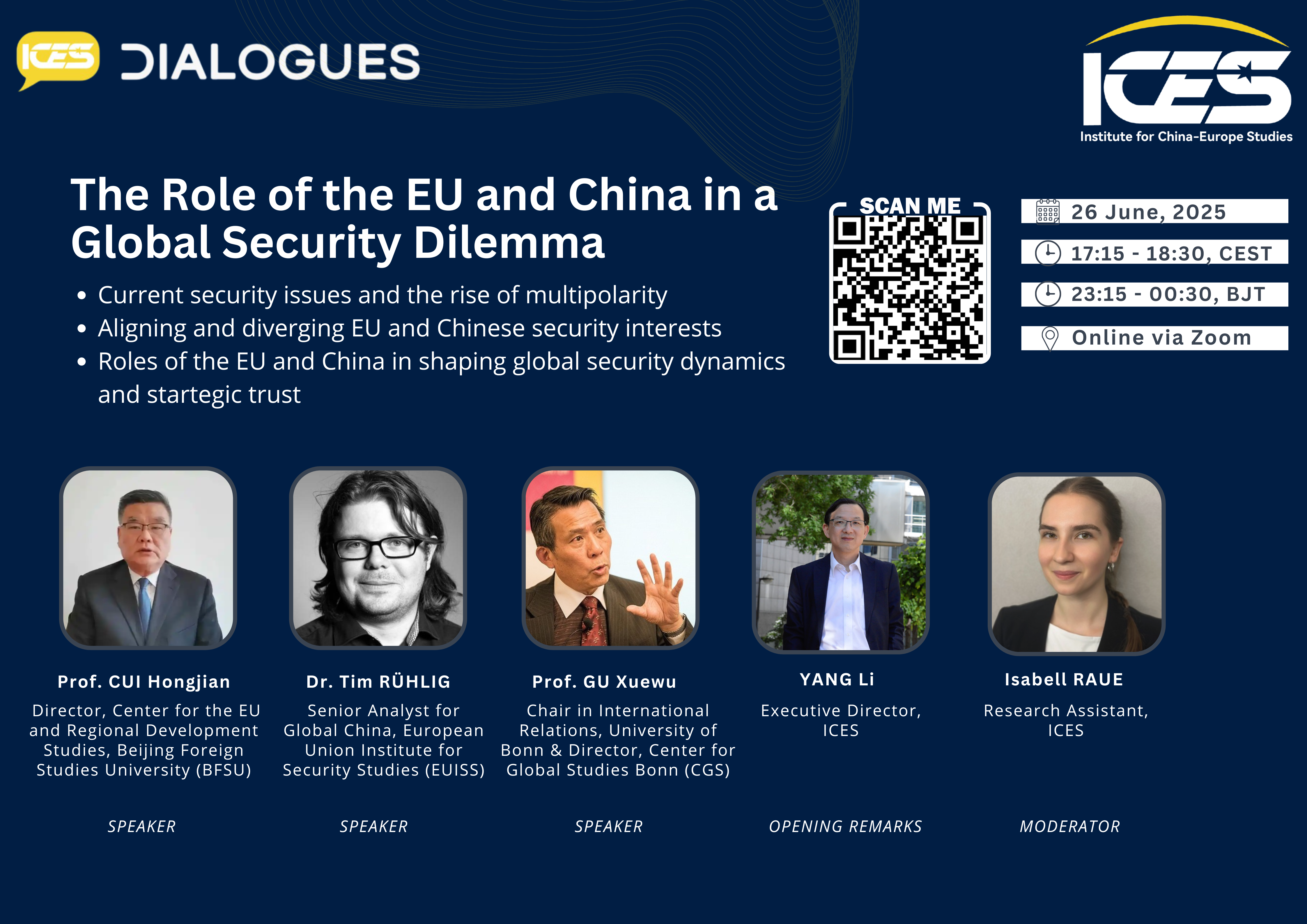 Webinar on The Role of the EU and China in a Global Security Dilemma